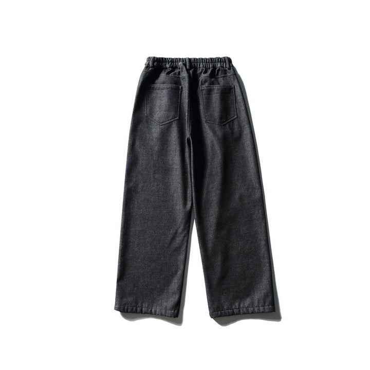 Ladies high-waisted wide pleated trousers with straight leg and side pockets Mune Fashion