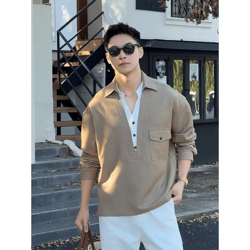 Men Elegant Casual Shirt Mune Fashion