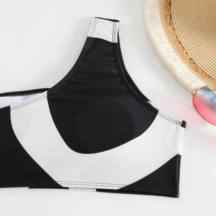 Women's bikini set with asymmetric top and elegant wrap skirt Mune Fashion