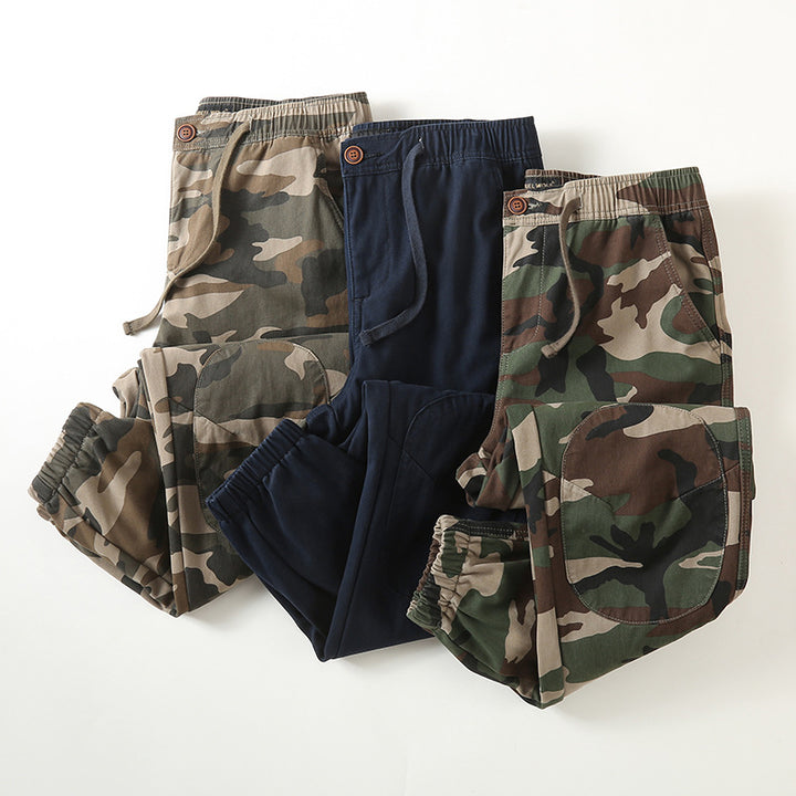 Men's jogger cargo pants with knee reinforcement and elastic waistband Mune Fashion