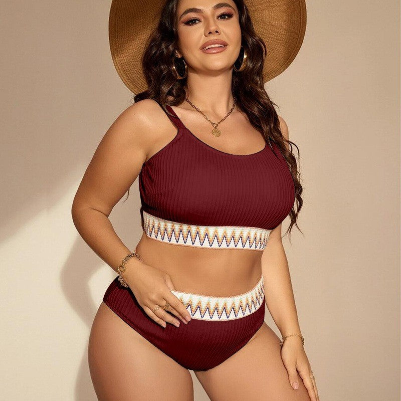 Women’s Sporty Bikini Set with High Waist and Elastic Band Mune Fashion