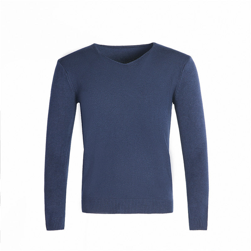 Men's fine V-neck sweater made of cotton-merino blend with a slim silhouette Mune Fashion
