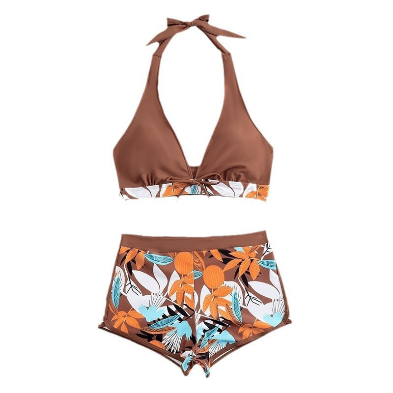 Women's bikini set with floral pattern and removable push-up bra Mune Fashion