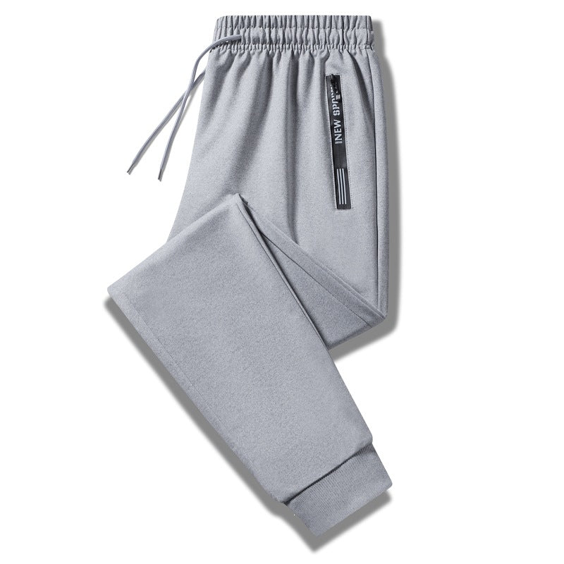Men's Sporty Training Pants with Elastic Drawstring Waistband, Zipper Pocket, and Smooth Performance Material Mune Fashion