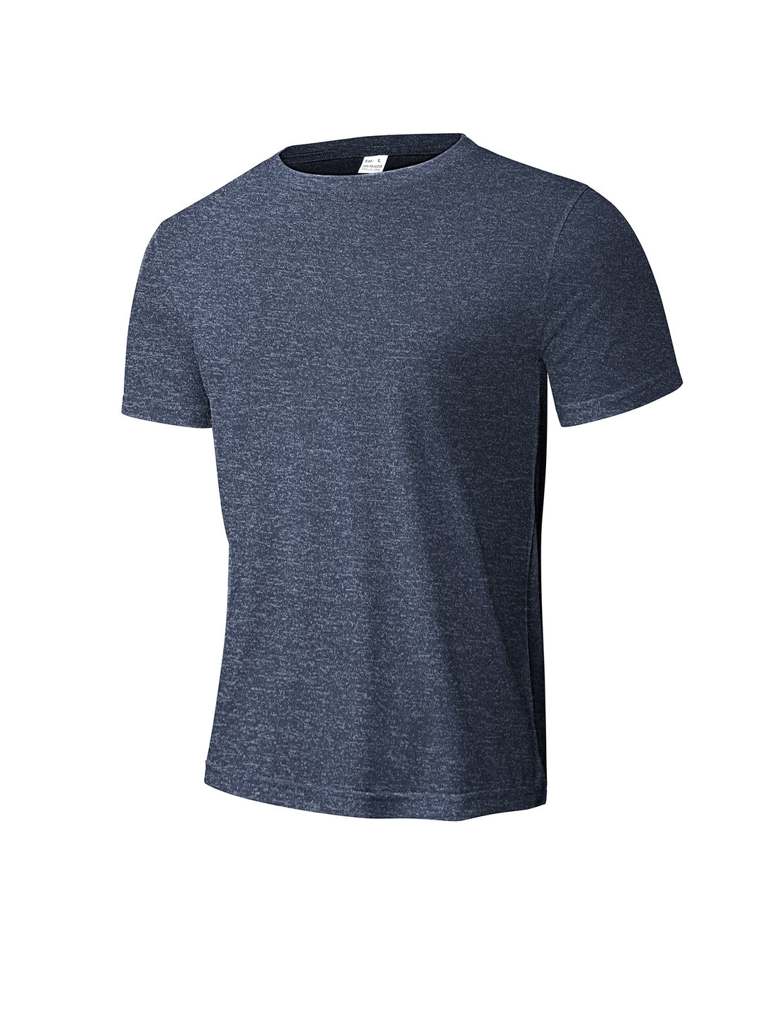 Men's melange functional T-shirt with round neck, lightweight cotton blend and breathable structure Mune Fashion