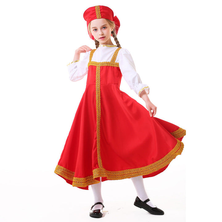 Girls Fairy Tale Costume with Golden Hem Mune Fashion