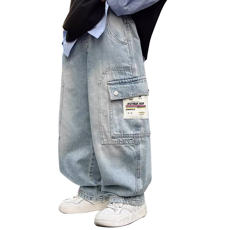Men's loose Cargo Jeans Mune Fashion