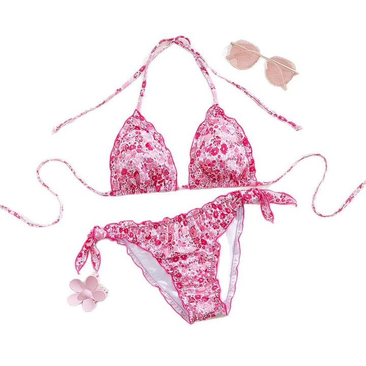Women's floral patterned triangle bikini Mune Fashion