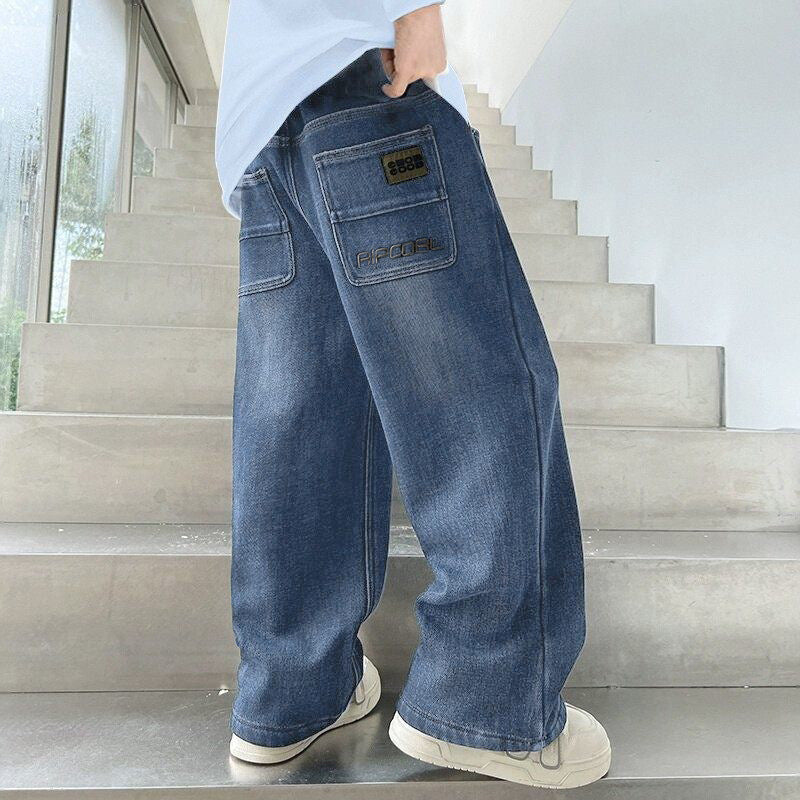 Men's loose-fitting denim pants with deep pockets Mune Fashion