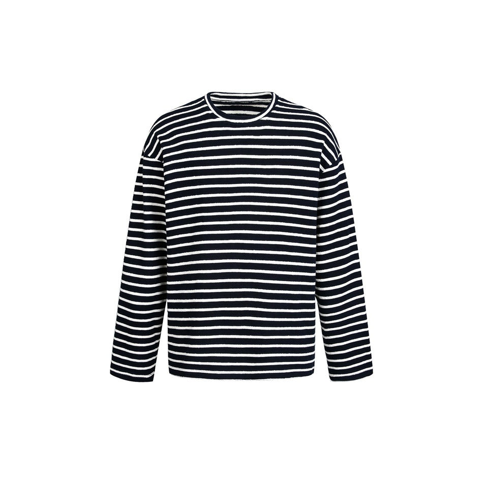 Unisex Striped Breton Sweater with Round Neck and Oversize Fit Mune Fashion