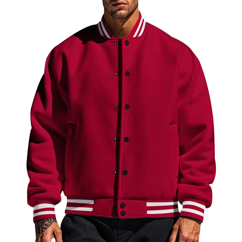 Men's nan college cardigan in retro look with ribbed collar, snap button closure and side pockets Mune Fashion