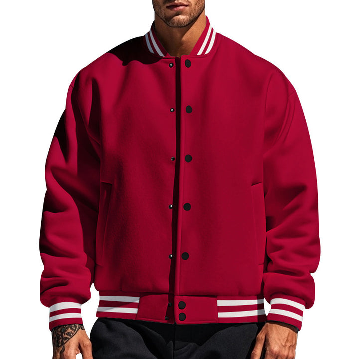 Men's nan college cardigan in retro look with ribbed collar, snap button closure and side pockets Mune Fashion