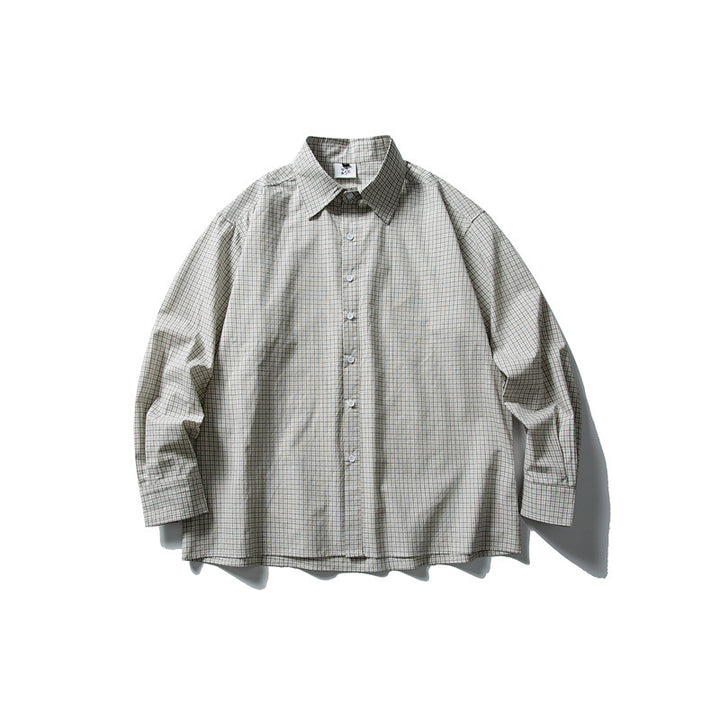 Unisex Boxy Shirt with fine check, Kent collar and relaxed oversized cut Mune Fashion