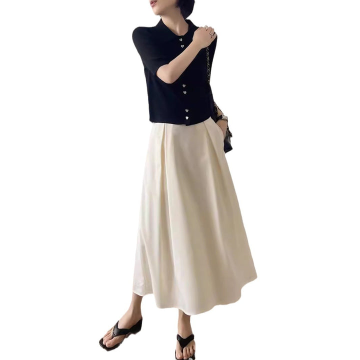 Women's Elegant and Casual Midi Blouse with Button Detail Drune