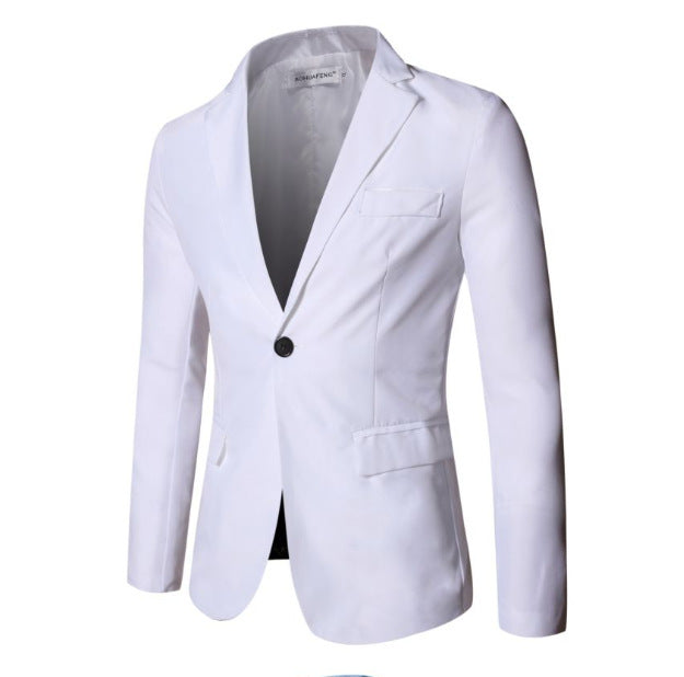 Men's narrow cut blazer with button closure, notched lapel and flap pockets Mune Fashion
