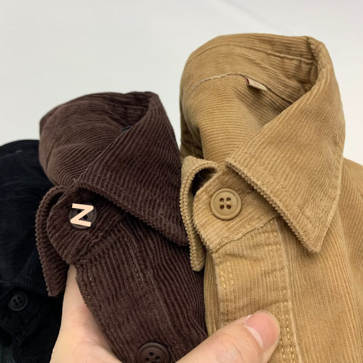 Men's Casual Cord Shirt Jacket Mune Fashion
