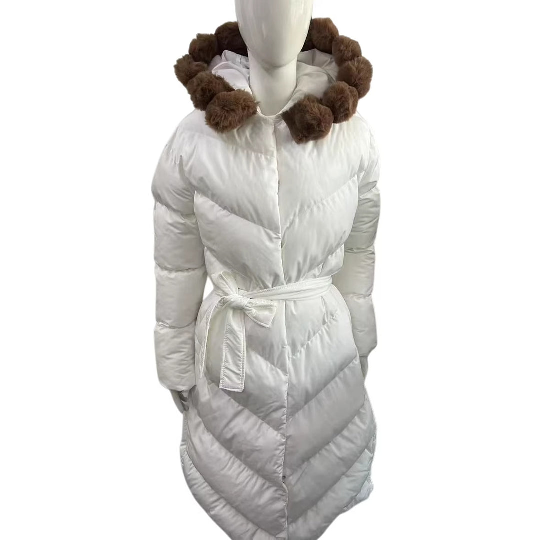Women’s Fashion Down Jacket with High Neck Collar