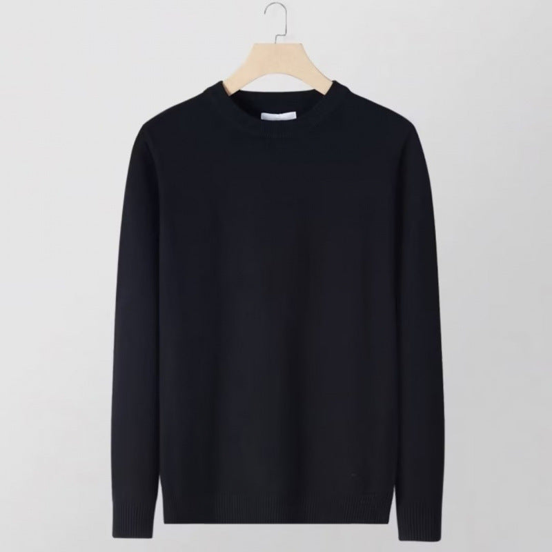Men's fine crew neck sweater made of cotton blend with light texture and slim fit Mune Fashion
