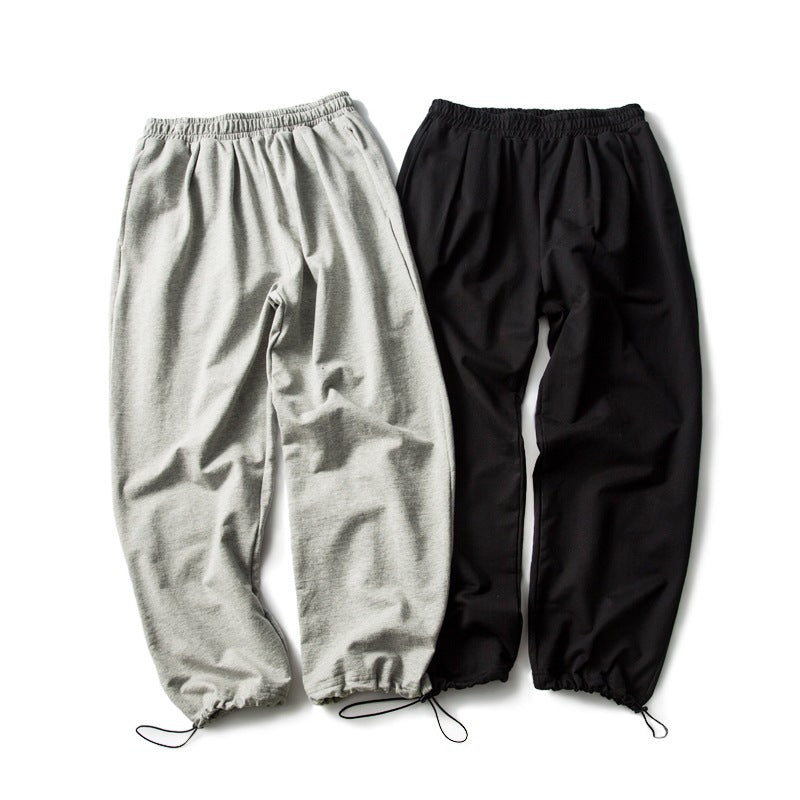 Unisex Soft Oversized Jogging Pants with Elastic Waistband, Drawstring, and Adjustable Cord Hem Mune Fashion