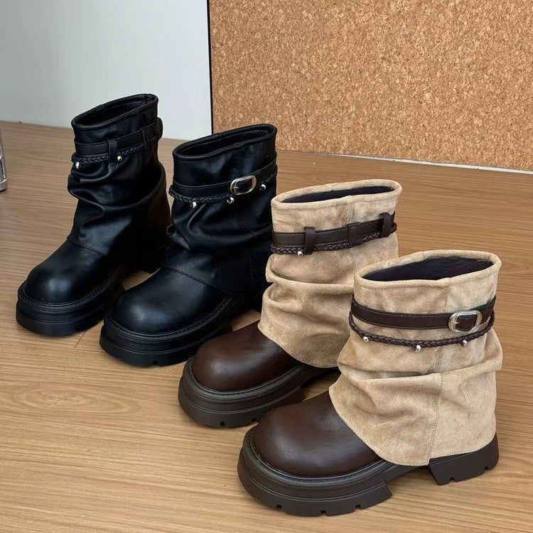 Women’s Fashionable and Comfortable Ankle Boots Mune Fashion