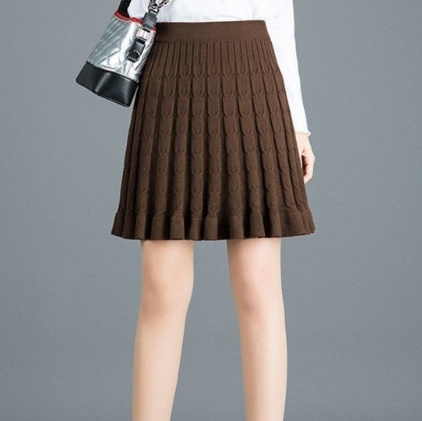 Women's Wave Pattern Midi Skirt from Knit Mune Fashion
