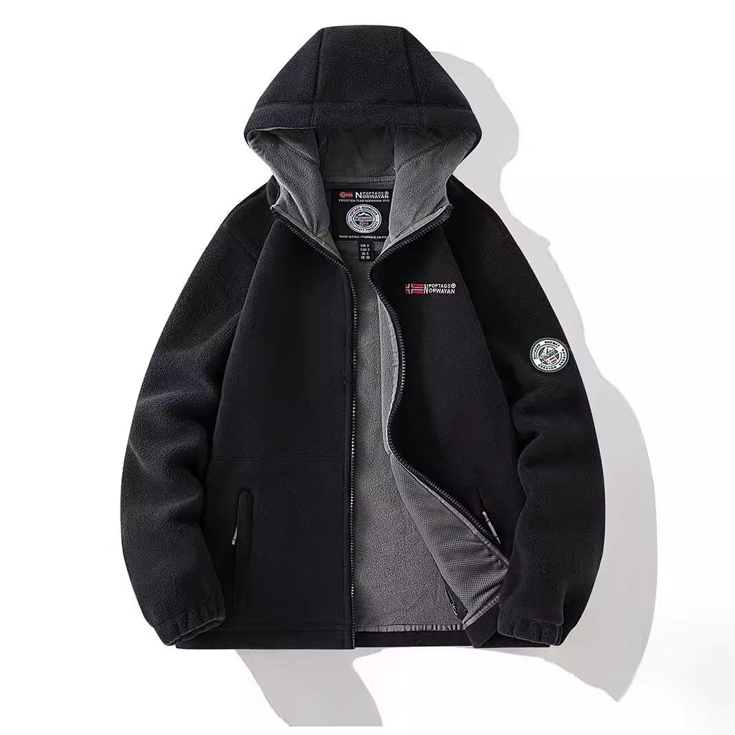 Women's Hooded Fleece Jacket with Teddy Lining and Full Zip Mune Fashion