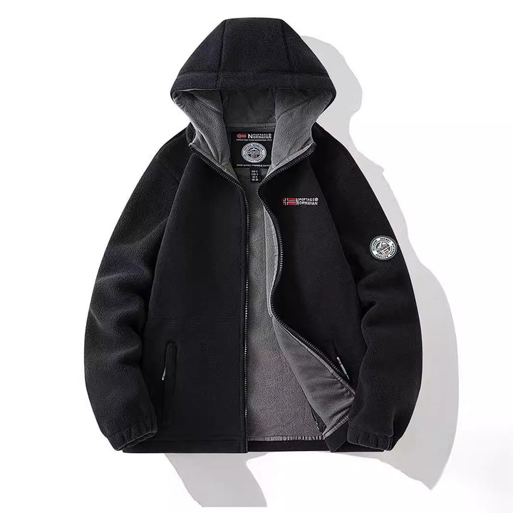 Women's Hooded Fleece Jacket with Teddy Lining and Full Zip Mune Fashion