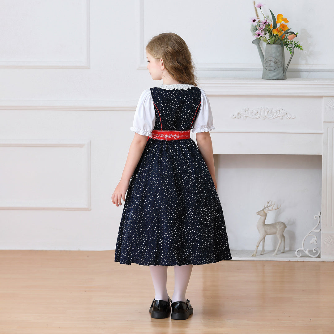 Ladies nan traditional dirndl dress for girls with detachable apron Mune Fashion