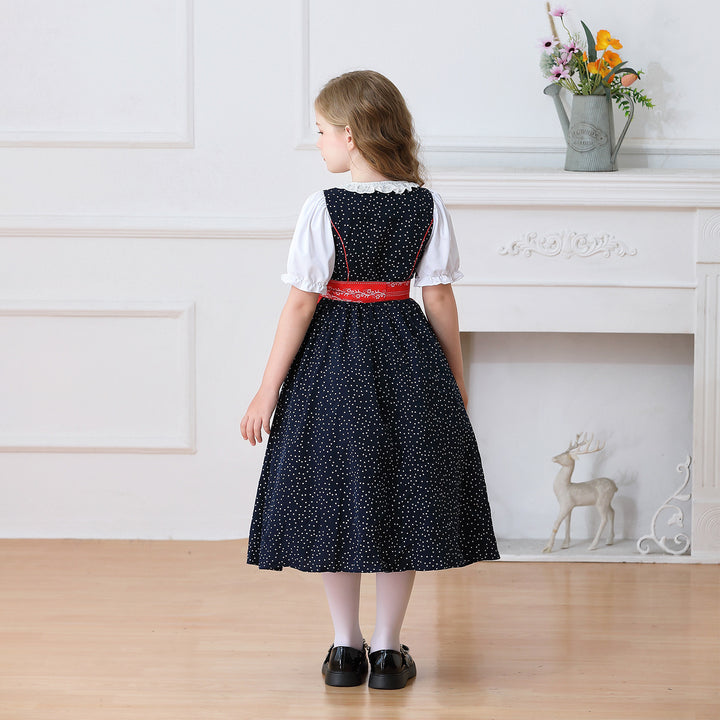 Ladies nan traditional dirndl dress for girls with detachable apron Mune Fashion