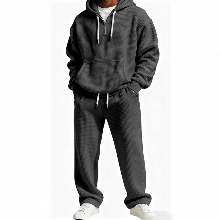 Men's trendy hoodie with practical zipper and comfortable jogging pants Mune Fashion