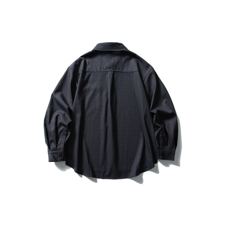 Men's Relaxed-Fit Checked Shirt with Rounded Hem and Chest Pocket Mune Fashion