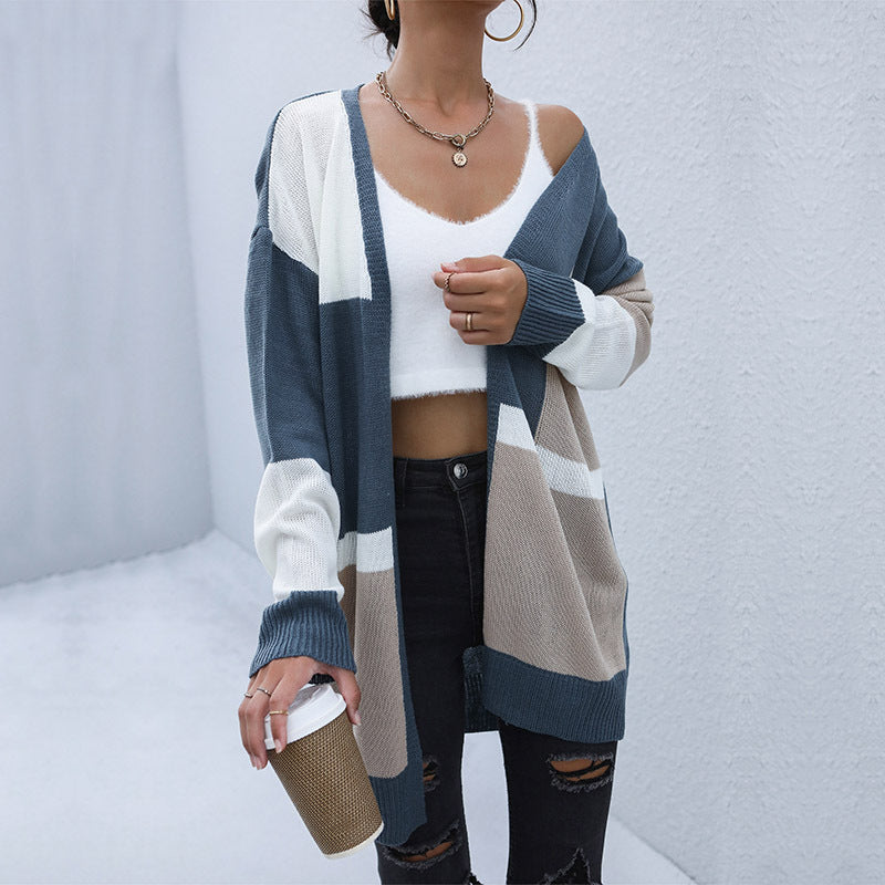 Women Casual Cardigan with Geometric Design Mune Fashion
