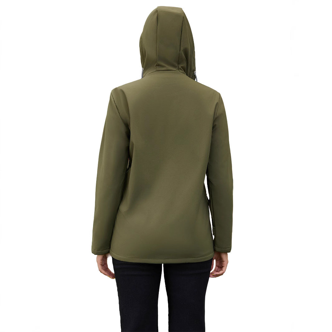 Women's Fashion Outdoor Jacket with Fleece Lining