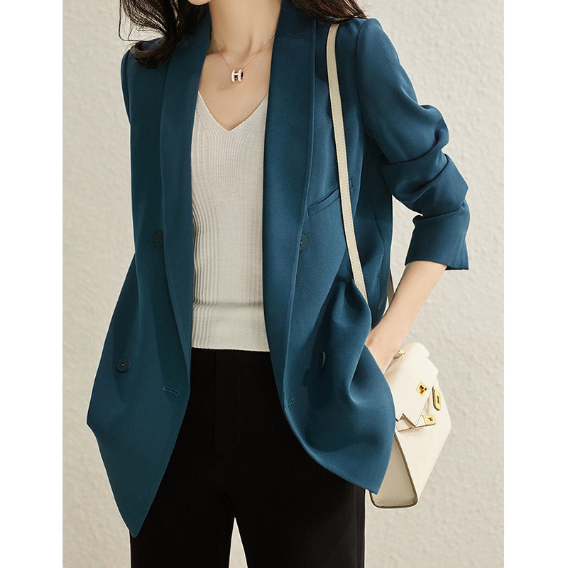 Women Classic Double-breasted Blazer Mune Fashion
