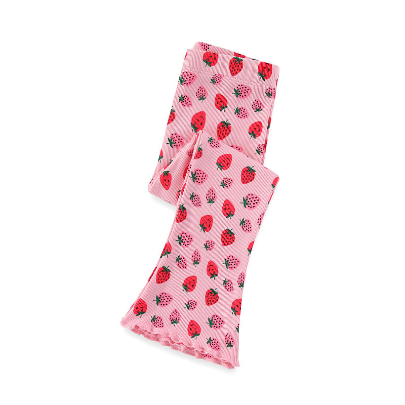 Girls leggings with cheerful strawberry pattern Mune Fashion
