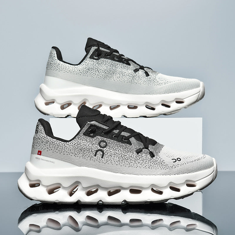 Unisex lightweight performance running shoes with hollow chamber midsole and seamless knit upper Mune Fashion