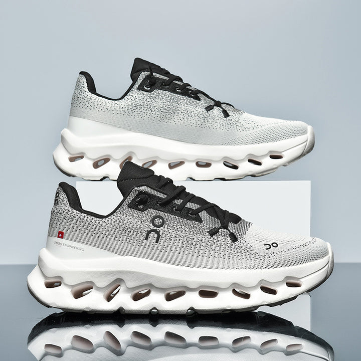 Unisex lightweight performance running shoes with hollow chamber midsole and seamless knit upper Mune Fashion