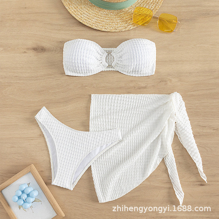 Women's bandeau bikini with cut-out design and matching skirt Mune Fashion