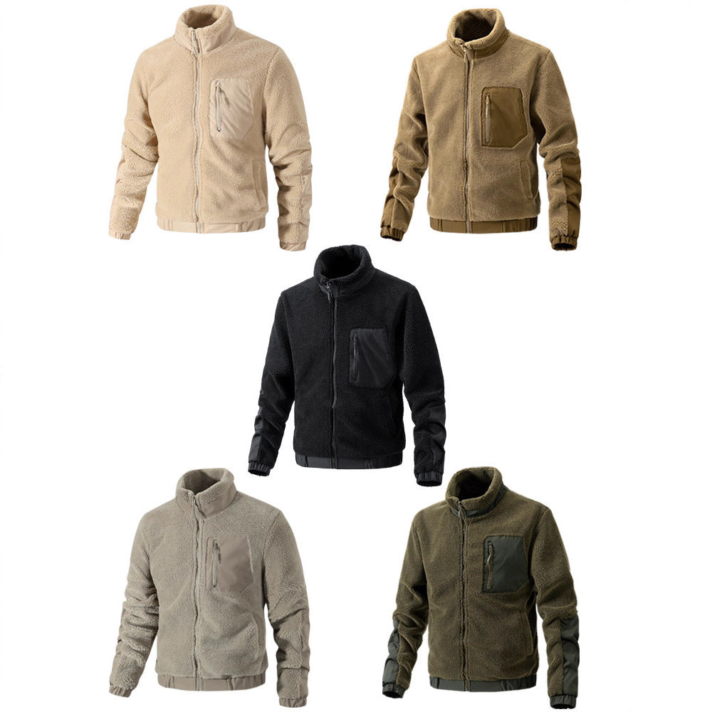 Men's Cozy Fleece Jacket with High Collar Mune Fashion