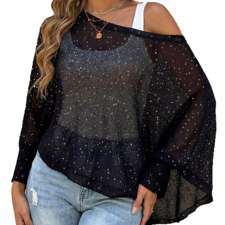 Women's airy beach pullover with sparkling glitter Mune Fashion