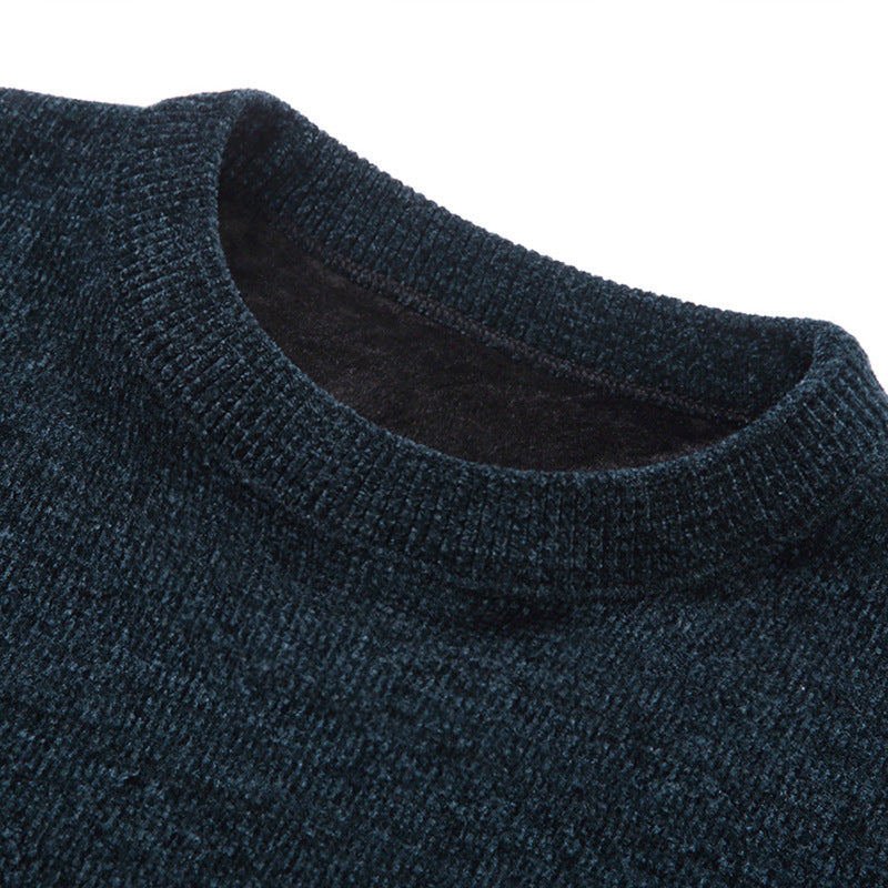 Men's fine knit thermal pullover with thermo fleece lining and slim fit Mune Fashion