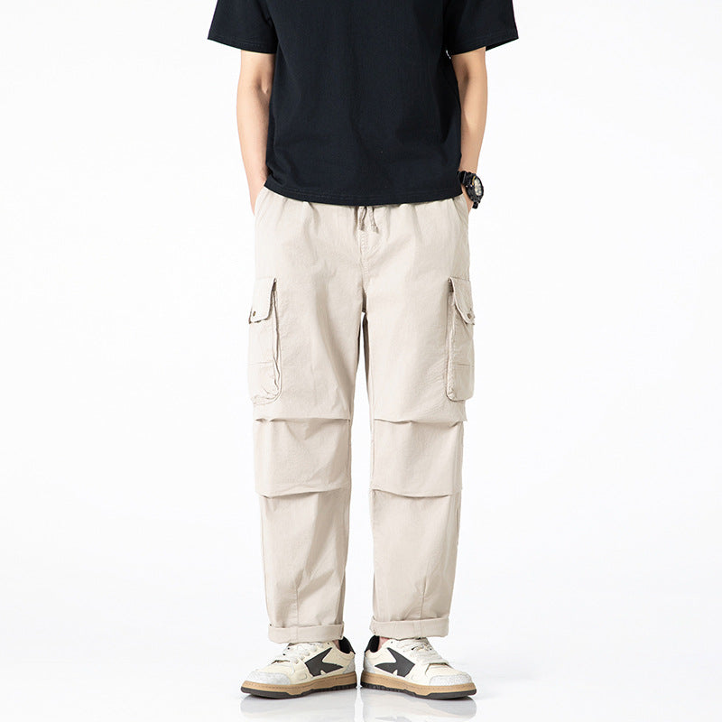 Men's Relaxed-Fit Multi-Pocket Cargo Pants made of lightweight cotton blend Mune Fashion