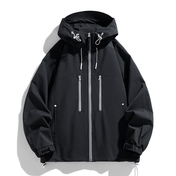 Unisex lightweight windproof softshell hoodie with welded seams, extended back panel and adjustable hem Mune Fashion