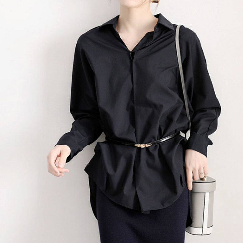 Women Elegant Blouse with Modern Cut Mune Fashion