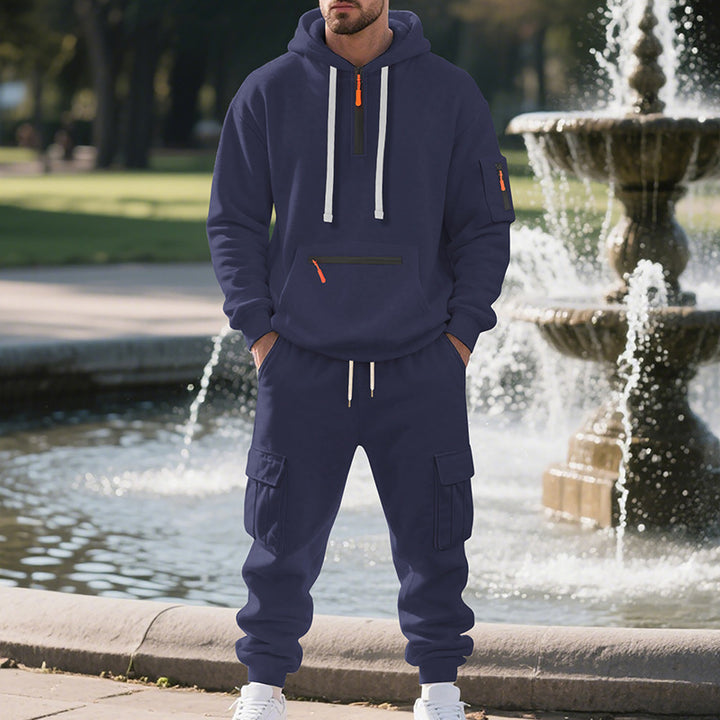 Men's nan utilitarian hoodie and cargo joggers set Mune Fashion