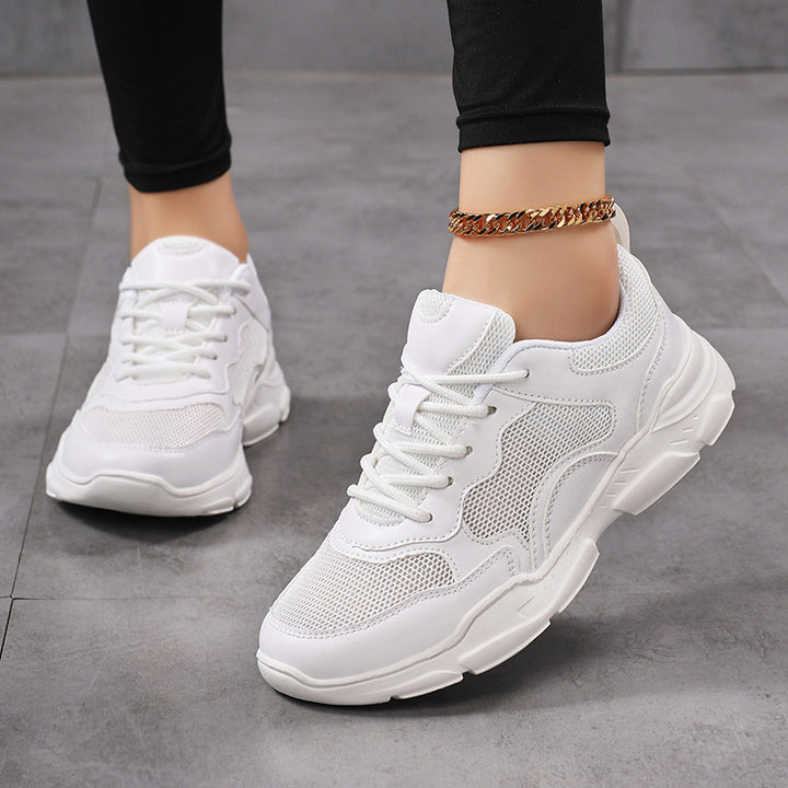 Women’s modern comfort sneakers in retro look with breathable mesh, padded heel, and contoured lightweight sole construction Mune Fashion