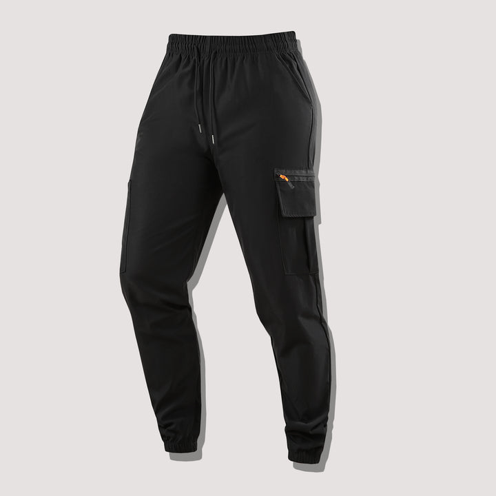 Men's Functional Cargo Jogging Pants with Zipper Pocket and Elastic Waistband Mune Fashion