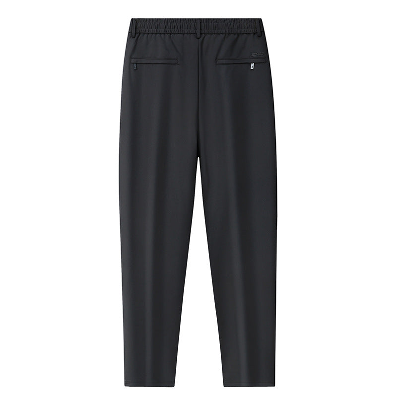 Men's Casual Jogging Pants with Elastic Waistband, Drawstring, and Tapered Leg Mune Fashion
