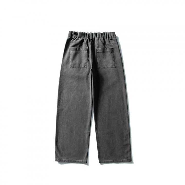 Women Wide-Leg Denim Pants made of durable denim with elastic waistband Mune Fashion