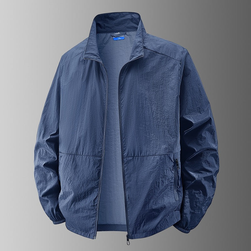 Men's ultralight windproof transitional jacket with stand-up collar and compact pack function Mune Fashion